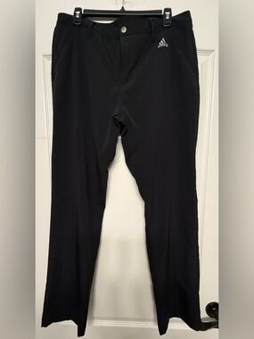 Adidas Black Golf Pants 34x32 Stretch Performance Athleisure Classic